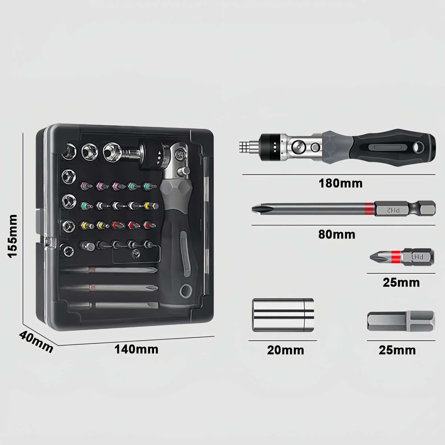 MakerJoy 31 in 1 Ratchet Screwdriver Set