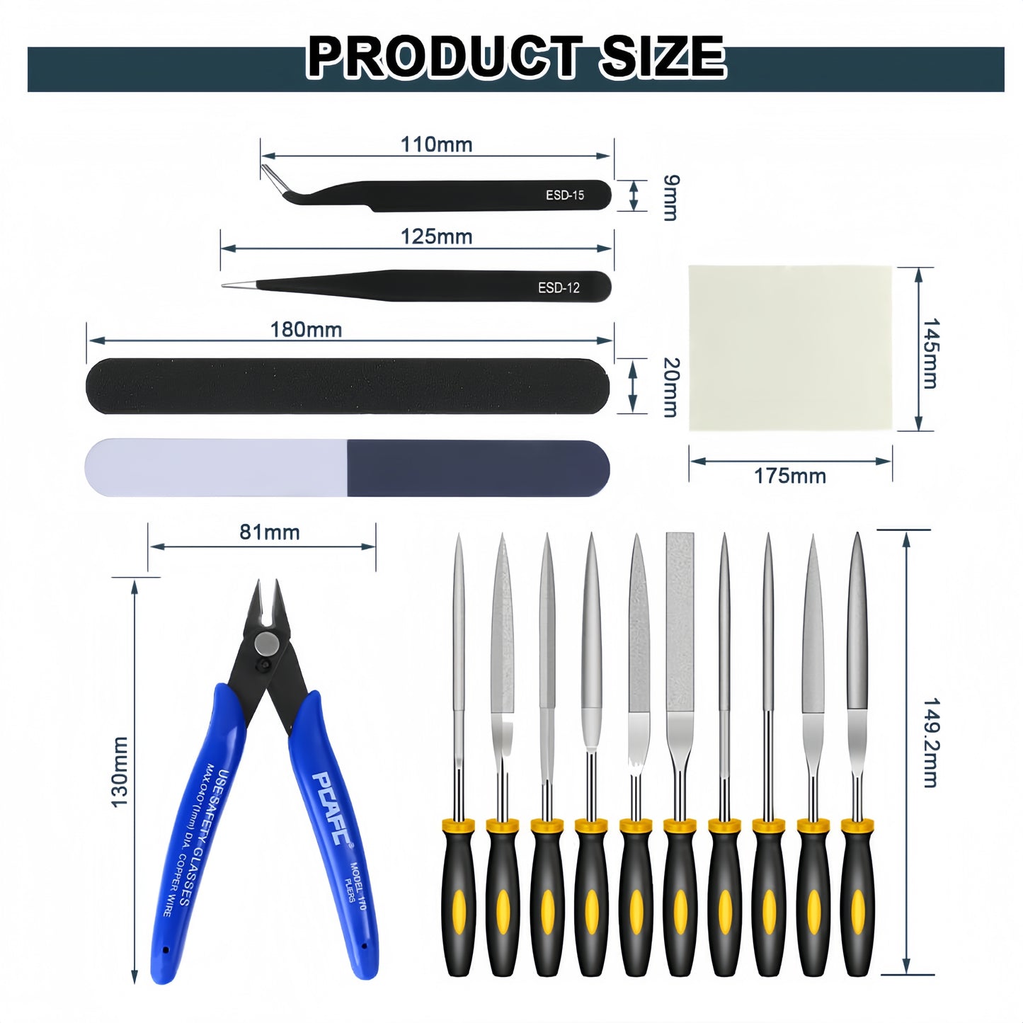 MakerJoy 3D Print Accessory Kit for Cleaning, Finishing 3D Prints Model