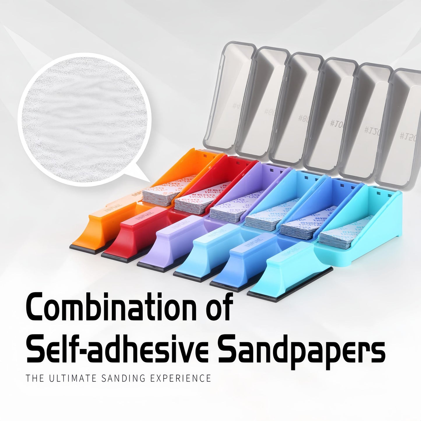 MakerJoy Adhesive Sand Paper Set with Sanding Blocks