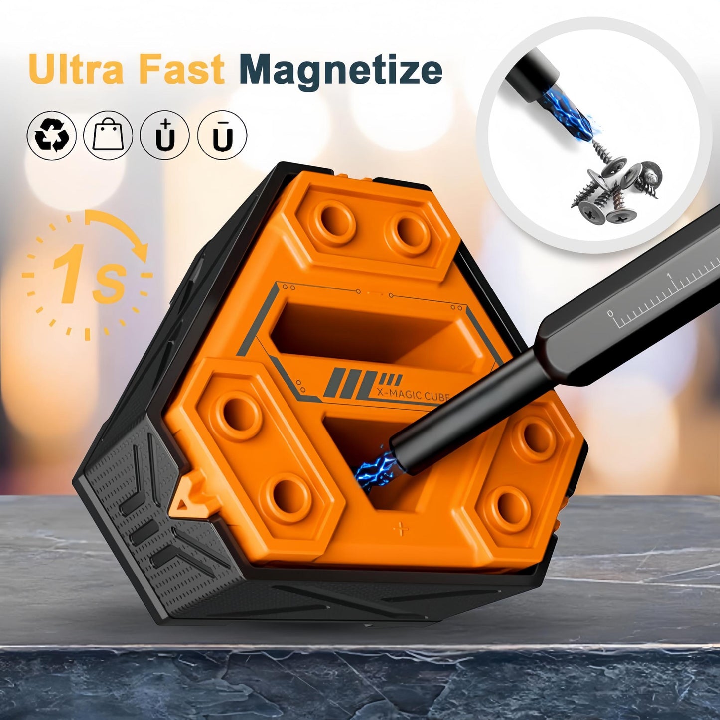 MakerJoy X1 Cube-shaped Screwdriver Magnetizer