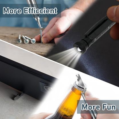 MakerJoy 11 In 1 Multi-Tool EDC Pen with Ruler, Level, Bottle Opener for Handyman