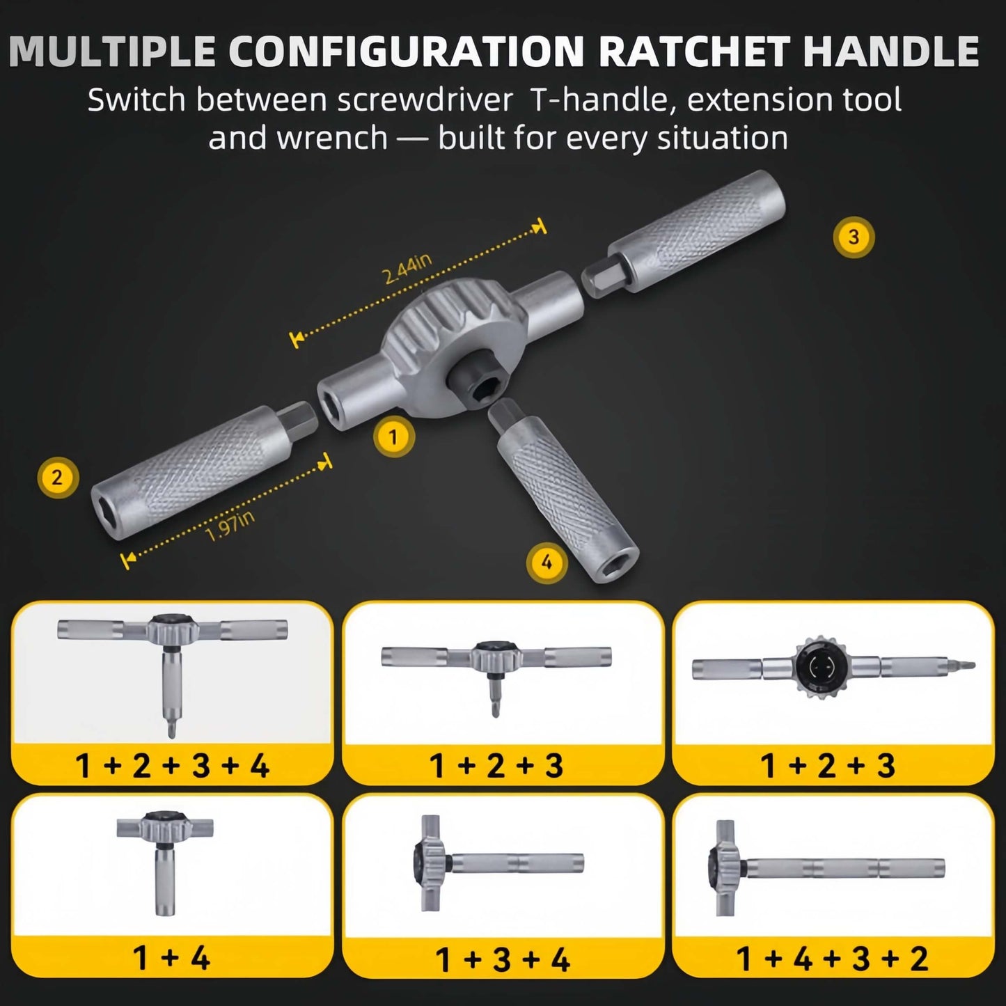 Hanboost 69 In 1 Ratchet Screwdriver Set