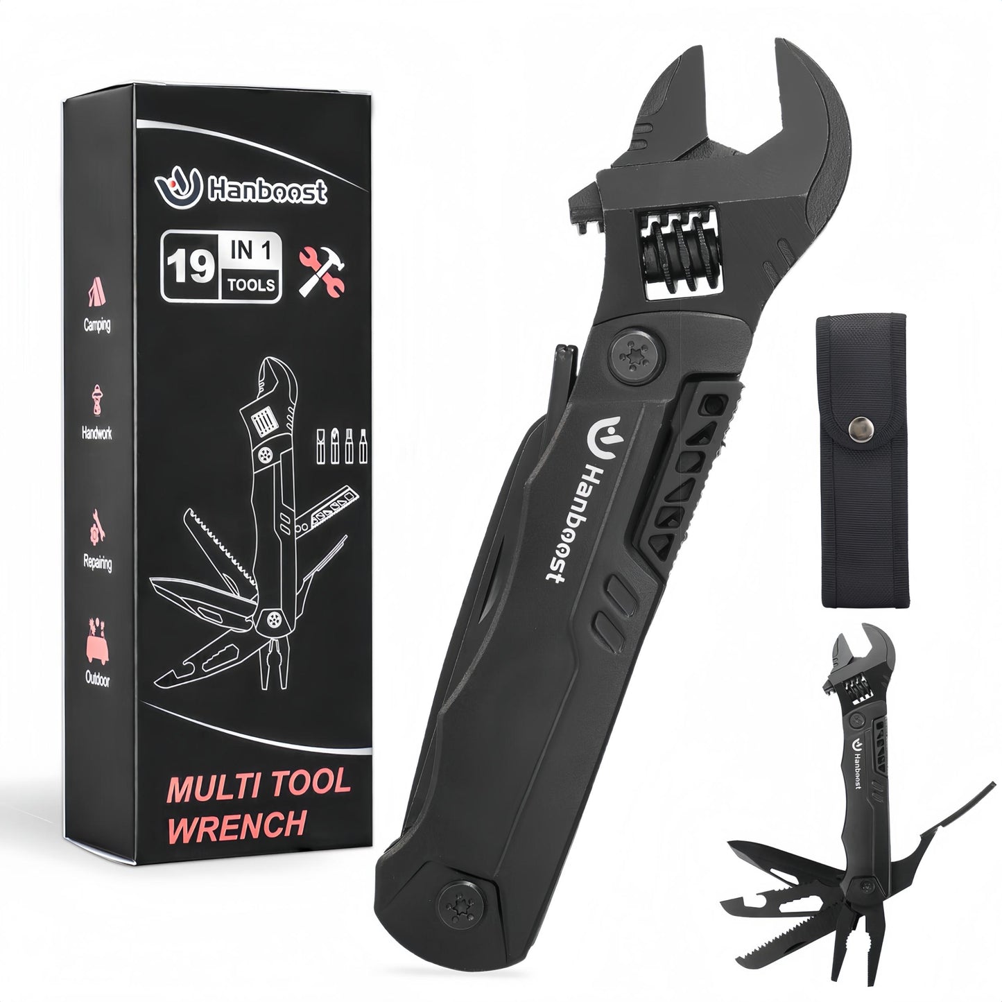 MakerJoy 19 In 1 Multitool Wrench with Wire Cutter for Outdoor Camping