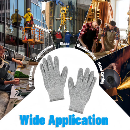 MakerJoy Anti-Cut Protective Gloves for DIY, Gardening, Woodworking Glass Cutting