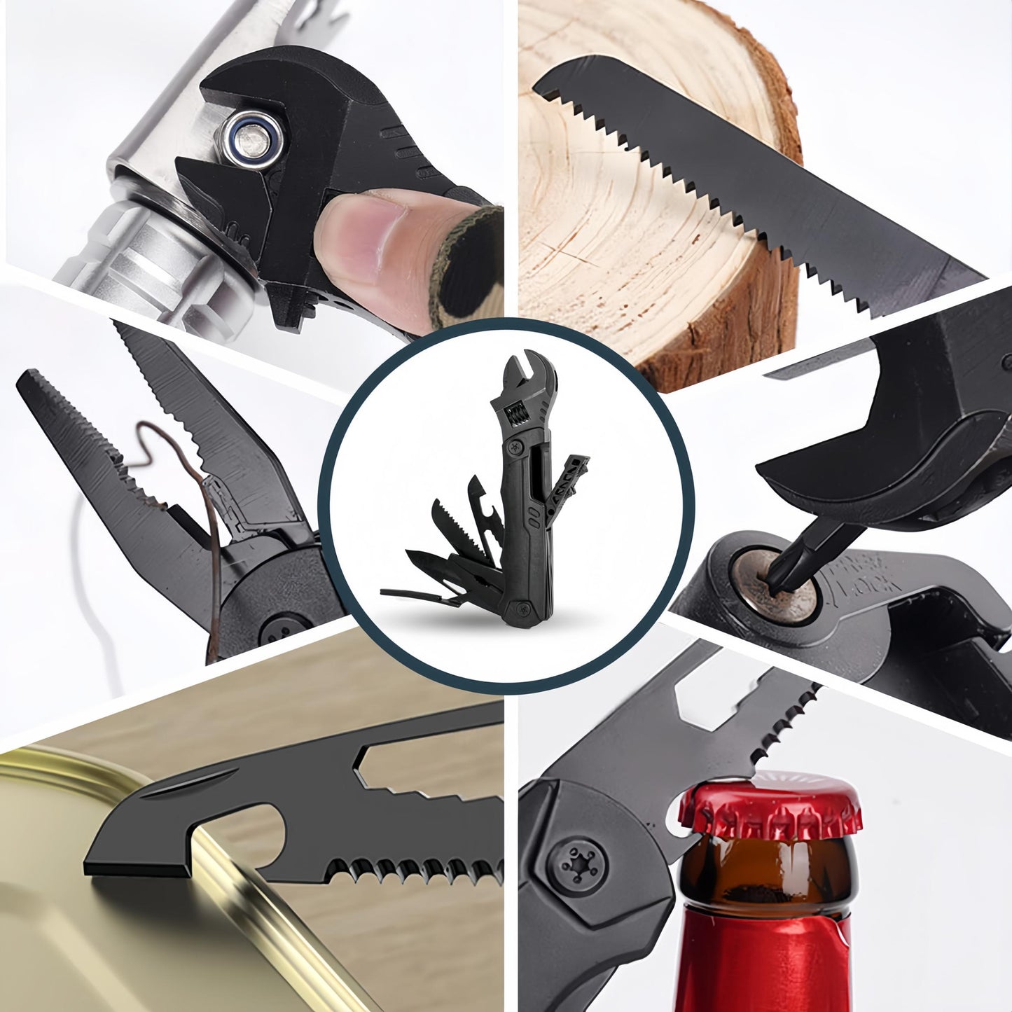 MakerJoy 19 In 1 Multitool Wrench with Wire Cutter for Outdoor Camping