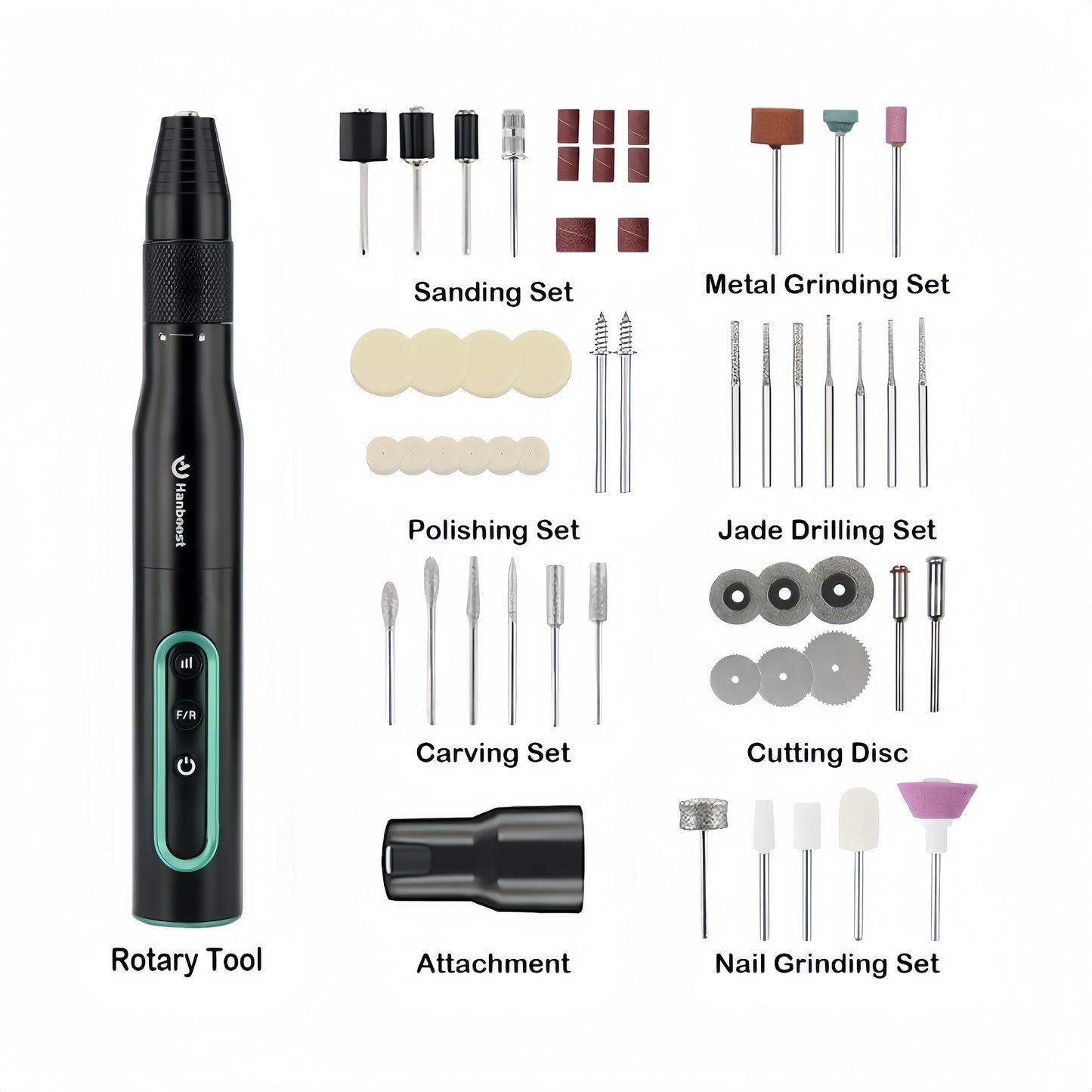 Hanboost® S2 Electric Cordless Rotary Tool Kits for DIY Maker & Craftsmen