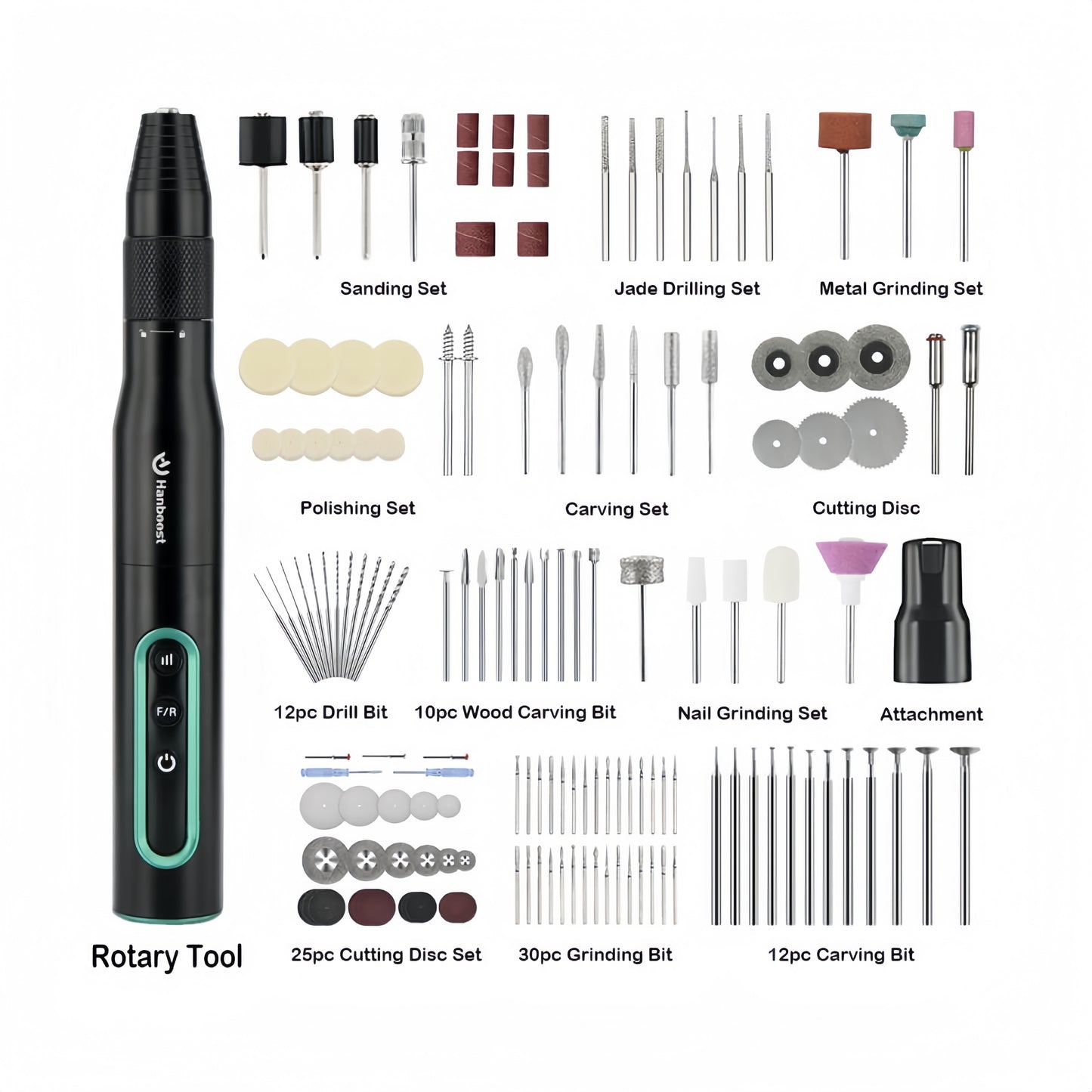 Hanboost® S2 Electric Cordless Rotary Tool Kits for DIY Maker & Craftsmen